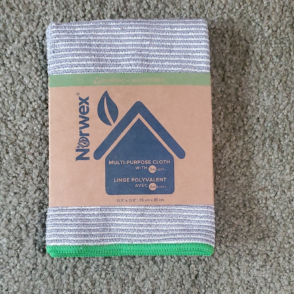 Norwex Cleaning Cloth - Gray with Green Edge